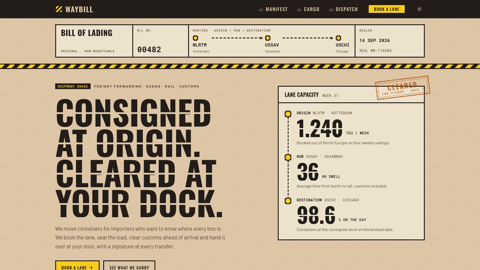 Waybill screenshot 1