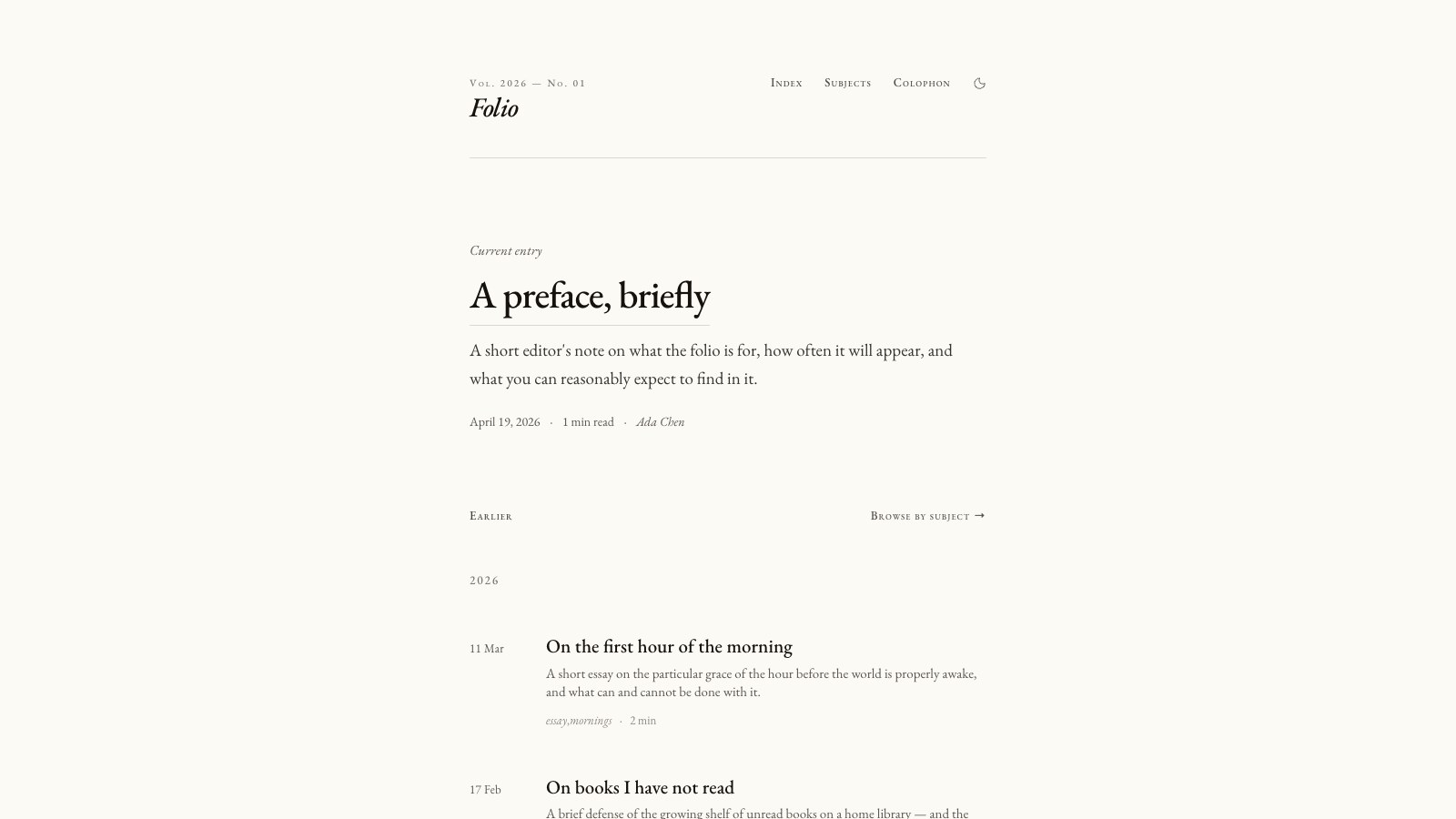 Folio screenshot 1