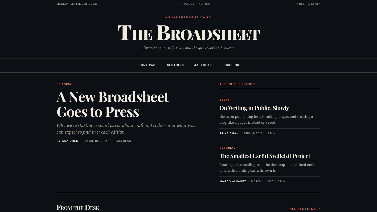 Broadsheet screenshot 2
