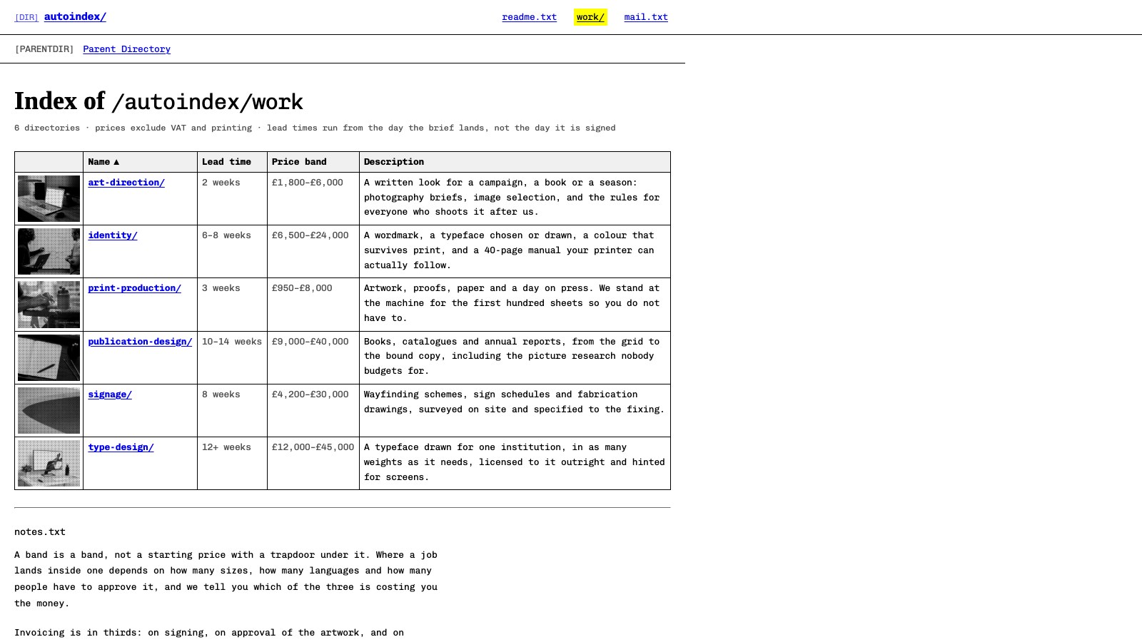 Autoindex screenshot 3