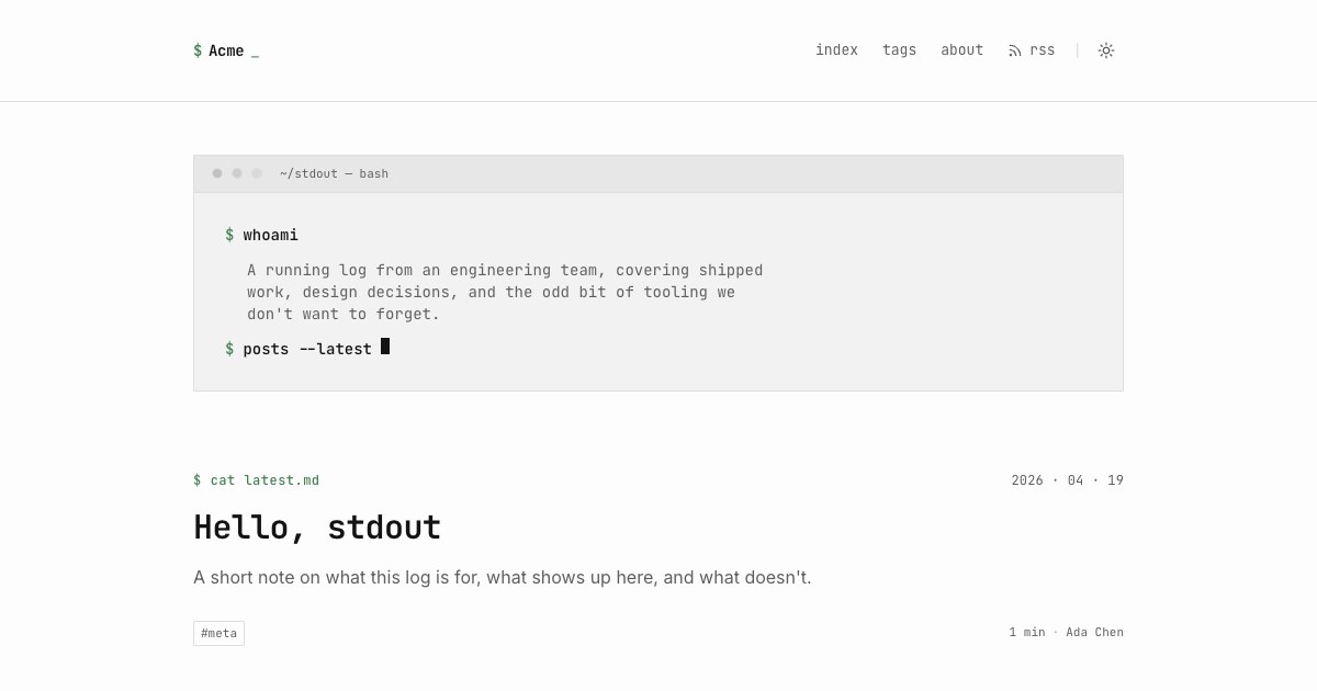 stdout