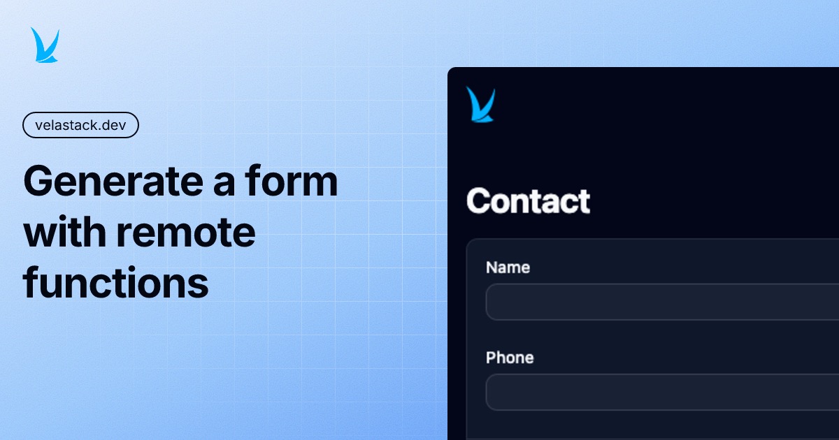 Form with remote functions