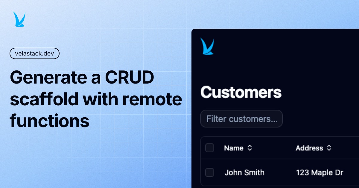 CRUD scaffold with remote functions